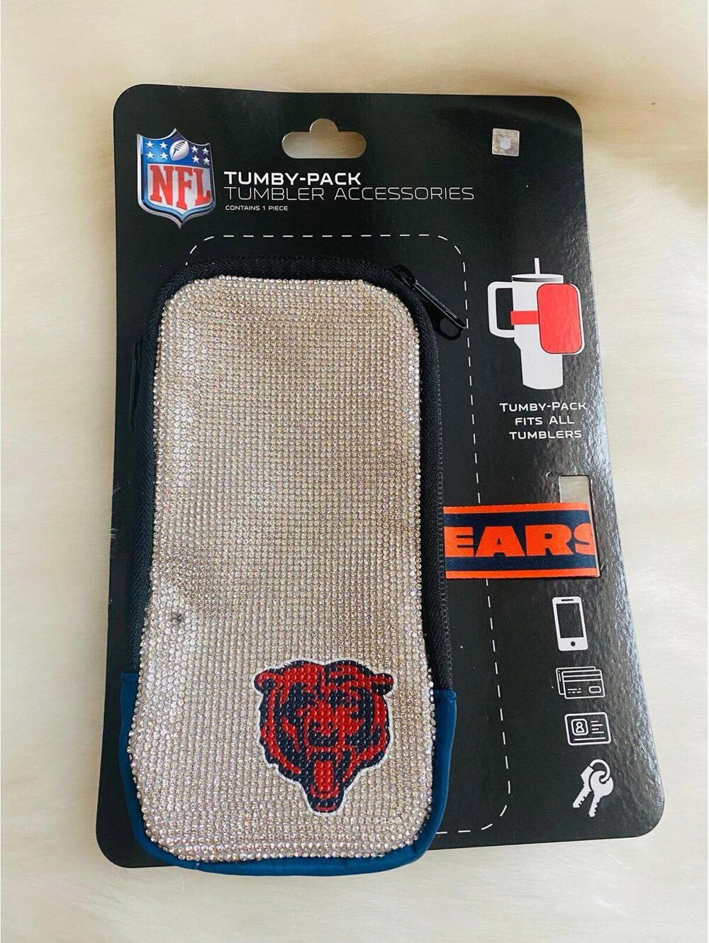 Chicago Bears Tumby Pack Tumbler Pouch Rhinestone NFL